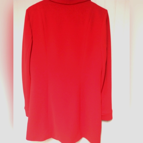 Kasper Red Open Front Blazer Jacket Size 8 EUC - Picture 4 of 7